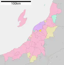 Location of Tagami in Niigata