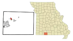 Location of Merriam Woods, Missouri