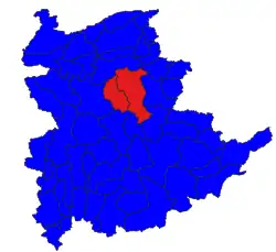 Tangyan District (Red) in Shan State