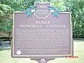 The Tanks Historical Marker (side 1) from the Ohio Historical Society at Ironton High School
