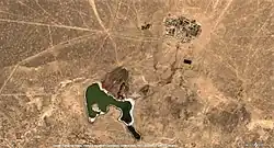 Sentinel-2 image of the village and adjoining lake