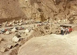 Tents for local employees during the highway construction