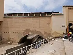 The Terrafin Bridge, located at the north end of Place R'cif (2023 photo)