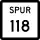State Highway Spur 118 marker