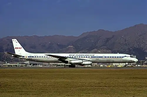 Douglas DC-8-63 (HS-TGY) in Classical Thai Dancer livery