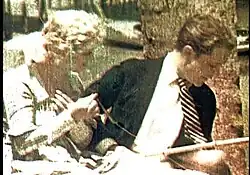 Image 11A surviving two-color-component image from the first Technicolor feature film, The Gulf Between (1917) (from History of film technology)