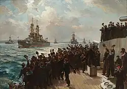 The Arrival of the American Fleet Off Scapa Flow, December 1917 (1920), oil on canvas.