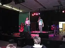 The Best Thing Ever's original lineup performing at SUNY Purchase. (L to R) Jen Page, Emilyn Brodsky, Noah Britton, and Alex Billig