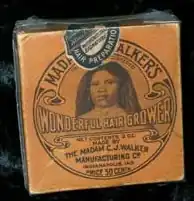 The Children's Museum of Indianapolis includes a container of Madame C.J. Walker's Wonderful Hair Grower in its permanent collection.