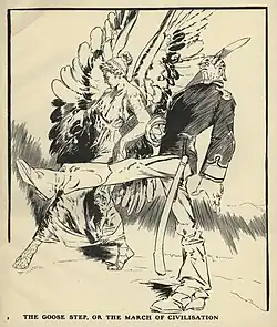'The Goose Step, or the March of Civilisation', illustration from Kultur Cartoons (1915).