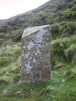 The Lancashire side of the marker