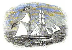 Messenger of Peace off the Samoas with new sails