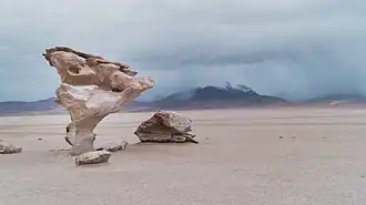 The Árbol de Piedra ("Stone Tree") within the Salvador Dalí Desert.