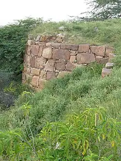 The bastion of Lal Kot fort in Delhi's Mehrauli built by Tomara Rajput ruler, Anangpal Tomar in c. 1052 CE.