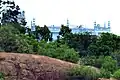 A glimpse of the dargah on top of the hill