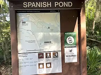 Sign at Spanish Pond