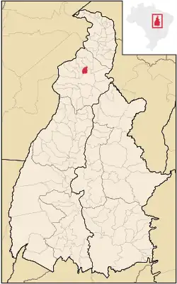 Location in Tocantins state