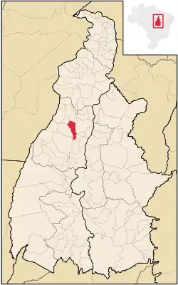 Location in Tocantins state