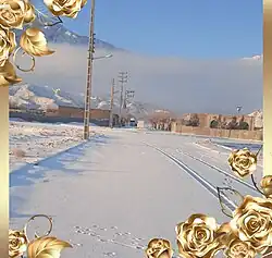 Central street of Shahrak-e Bidokht, Zirkuh County