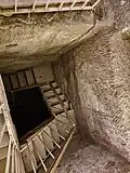 Shaft leading to the burial