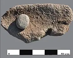 Top and bottom grindstones from Ayanlar Höyük