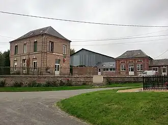 The town hall and school in Fourcigny