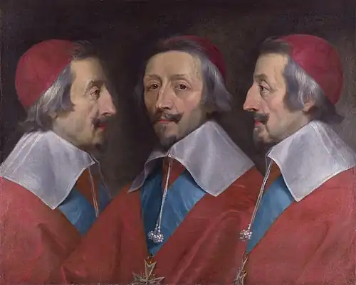Triple Portrait of Cardinal de Richelieu, Philippe de Champaigne, c. 1642, National Gallery, London