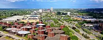 View of the business district alongside Big Beaver Road