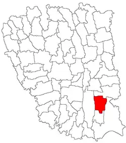 Location in Galați County