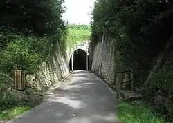 The tunnel du Bois Clair (1601&nbsp;m), formerly the world's longest shared-use tunnel