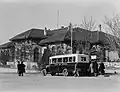 Old parliament building. Bus in front 1935.