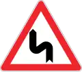 Double curve, first to the left