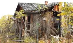 Here is one of the typical houses with the three "front buildings" in the civil area of the old settlement Yermakovo