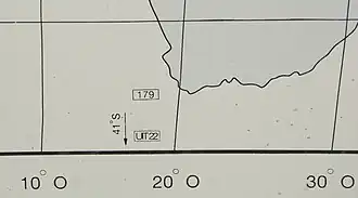 U179 Last position off Cape Town