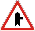 Minor road on right