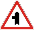 Minor road on left