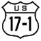 U.S. Route 17-1 marker