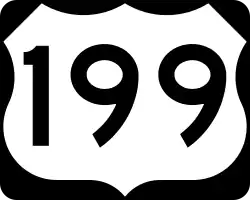 U.S. Route 199 marker