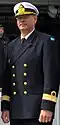 Rear admiral (lower half) Andreas Olsson showing sleeve insignia