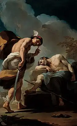 Mercury About to Behead Argus by Ubaldo Gandolfi (c. 1770–1775)