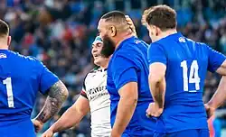 Atonio with France against Italy during the 2023 Six Nations Championship