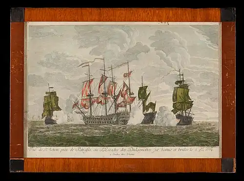 Image 19Painting from 1772 depicting British and French sailors at battle with Dulcignottes (Ulcinj pirates). These pirates were defeated on 5 September 1772. (from Albanian piracy)