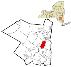 Location in Ulster County and the state of New York.