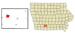 Location of Creston, Iowa