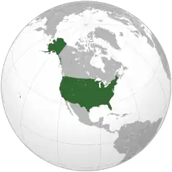 Location of United States