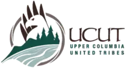 Logo consisting of an eagle, trees, and a river on the left with the organization's name on the right