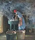 Painting of a Washer Woman