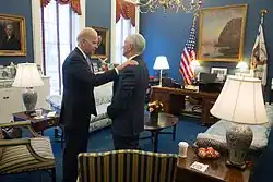 Vice President Joe Biden meeting with Vice President-elect Mike Pence, on November 10, 2016