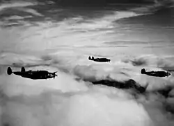 Ventura planes patrol skies during the initial Allied landing on Kiska Island.