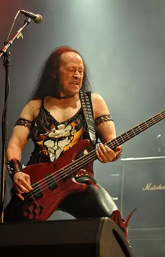 Venom, Conrad „Cronos“ Lant at Party.San Metal Open Air 2013 10.jpg